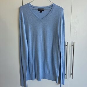 Banana Republic Sky Blue V-Neck Sweater